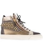 Giuseppe Zanotti Studded Hi-Top Sneaker - Lyst