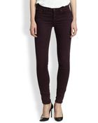 Rag & Bone/jean The Skinny Jeans/Distressed Wine - Lyst