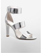 Calvin Klein Asa Metallic High Heel Sandal - Lyst