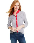 Tommy Hilfiger Striped Button-Down Shirt - Lyst