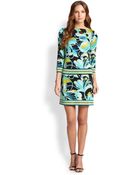 Trina Turk Printed Jersey Drop-Waist Dress - Lyst