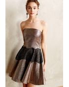 Sb By Sachin And Babi Foil Brocade Mini Dress - Lyst