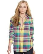 Polo Ralph Lauren Slimfit Plaid Utility Shirt - Lyst
