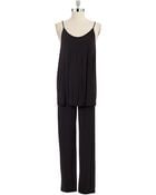 Donna Karan New York Liquid Jersey Top And Pants Pajama Set - Lyst