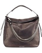 Jimmy Choo Boho Biker Metallic Hobo Bag Metallic Navy - Lyst