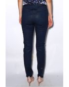 Helmut Lang Dark Indigo Glossy Pants - Lyst