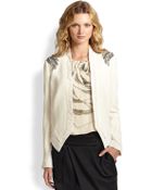 Haute Hippie Chiffon-Trim Jeweled Blazer - Lyst