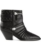 Giuseppe Zanotti Zipped Biker Ankle Boots - Lyst