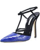 Oscar de la Renta Snakeskin Gloria Pumps - Lyst