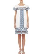 Sea Embellished Dobby-Weave Dress - Lyst