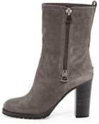 Jimmy Choo Dawson Suede Sidezip Boot - Lyst