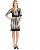 Karen Kane Illusion Jacquard Dress - Lyst
