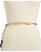 Michael Kors Michael Logo Plate Chain Belt - Lyst