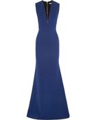 Victoria Beckham Silk And Wool-Blend Crepe Gown - Lyst