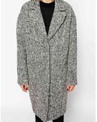 Selected Ninna Coat In Textured Tweed - Lyst