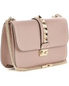 Valentino Glam Lock Medium Leather Shoulder Bag - Lyst
