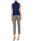 Theory Item Windowpane-Check Cropped Pants - Lyst