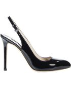 Alberto Guardiani Shoes Sling Back Patent Heel 10 - Lyst
