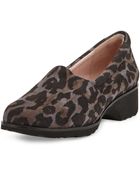 Taryn Rose Tutu Animal-Print Suede Slip-On - Lyst