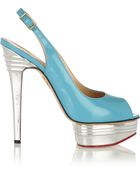 Charlotte Olympia Bon Bon Patent-Leather Sandals - Lyst