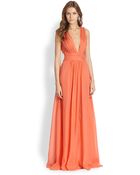 Issa Metra Jersey Vneck Gown - Lyst