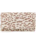 Lauren Merkin June Leopard Calf-Hair Clutch - Lyst