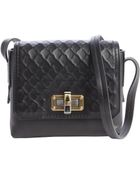 Lanvin Black Leather Happy Edgy Crossbody Shoulder Bag - Lyst