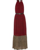 MICHAEL Michael Kors Printed Chiffon Maxi Dress - Lyst