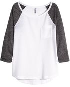 H&M Jersey Top - Lyst