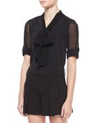 Alice + Olivia Arie Tieneck Blouse Alice Olivia - Lyst