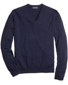 Brooks Brothers Saxxon® Wool V-Neck Sweater - Lyst