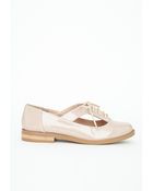 Missguided Chloe Cut Out Lace Up Brogues Cream - Lyst
