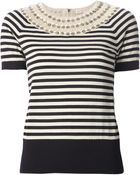 Tory Burch Nautical Stripe Sweater - Lyst