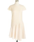 J.Crew Flounce Dress In Super 120S Wool - Lyst