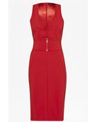 French Connection Romeo Stretch Zip Detail Dress - Lyst