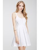 Forever 21 Pleated Rose-Embroidered Dress - Lyst