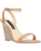 Steven By Steve Madden Carolee Leather Wedge Sandals - Lyst