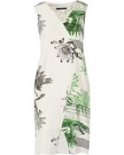 Tibi Printed Washed-Silk Dress - Lyst
