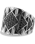 David Yurman Frontier Signet Ring With Black Diamonds - Lyst