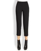 Piazza Sempione Audrey Faux Leather-Trim Cropped Pants - Lyst
