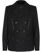 Belstaff Melton Pea Coat - Lyst