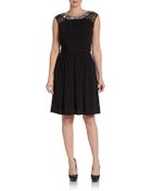 Ellen Tracy Bead-Embellished Boatneck Dress - Lyst