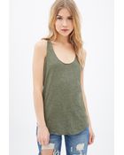 Forever 21 Heathered Racerback Tank - Lyst
