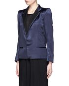 Haider Ackermann Jaipal Grosgrain Trim Satin Tuxedo Jacket - Lyst