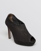 Paul Green Peep Toe Platform Booties - Passion Perforated - Lyst