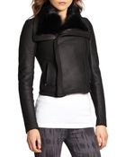 Vince Shearling Biker Jacket - Lyst