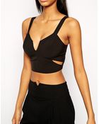 Asos Cut Out Bralet Top - Lyst