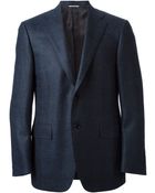 Canali Elbow Patched Blazer - Lyst