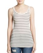 Vince Striped Jersey Tank - Lyst