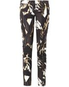 Kenzo Mountains-Print Mid-Rise Skinny Jeans - Lyst